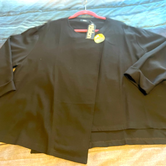 Asymmetrical Black Linen Jacket by Ralston of Sweden - Picture 3 of 7